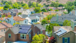 Aerial view of homes about to receive a property report - 1 (800) 880-7954 - Property Records of California