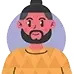Vector illustration of a man giving his testimonial